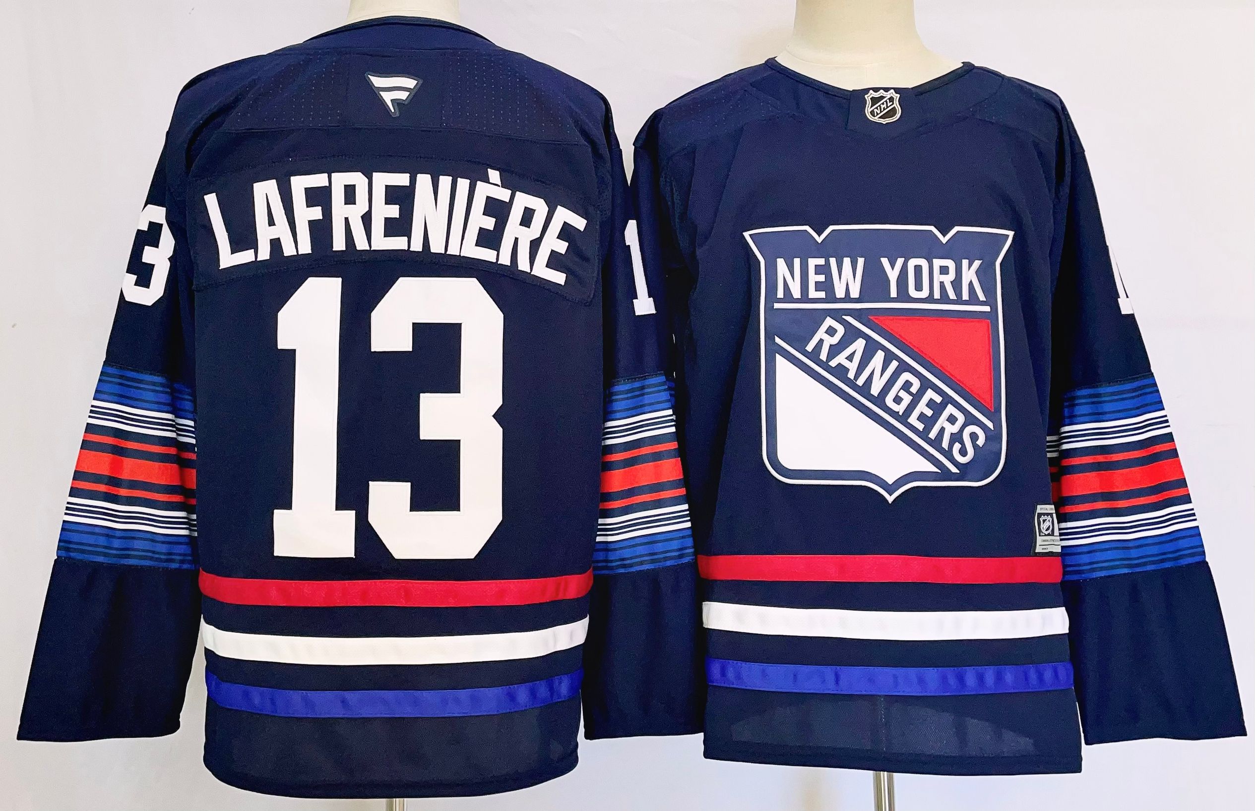 Men New York Rangers #13 Lafreniere Drak Blue 2025 Home Premier Player NHL Jersey